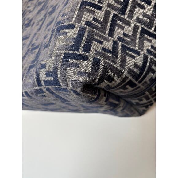 Fendi FF Zucca Monogram Dark Blue Large Roll Reversible Shopper - Picture 14 of 16